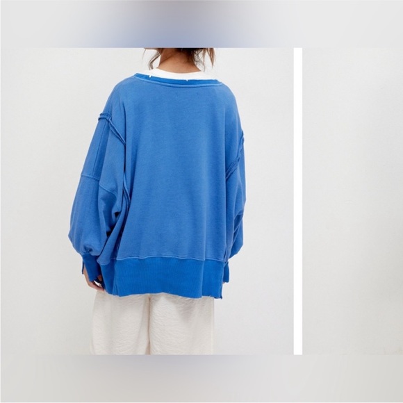 NWOT Free People We The Free Graphic Camden Sweatshirt lobster combo - L, XL - Picture 4 of 9